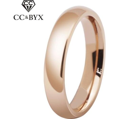 CC Fashion Jewelry Rings For Women And Men Classic Titanium Steel Smooth Ring Bridal Wedding Engagement Anillos Mujer CC966
