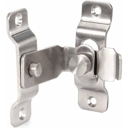 Home Door Buckle 90 Degree Anti-rust Door Hardware Safety Sturdy Door Latch for Household Door Bolts