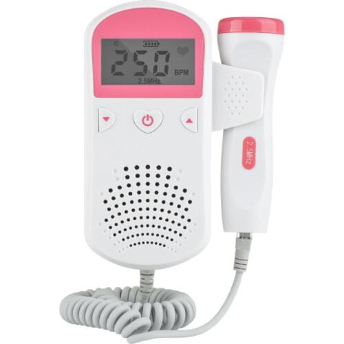 Fetal Doppler Ultrasound Baby Monitor Household Fetus Baby Heartbeat Detector Portable Baby Heart Rate Monitor 2.5MHz