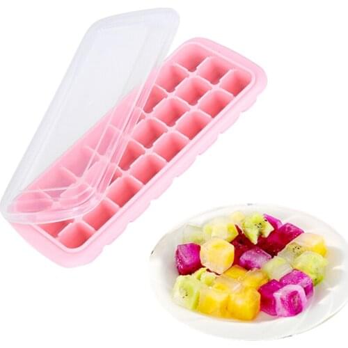 24 Grid Ice Cube Mold Silicone Ice Cube Tray Square Ice Tray Mould Easy Release Eco-Friendly Silicone Ice Cube Form Kitchen Tool