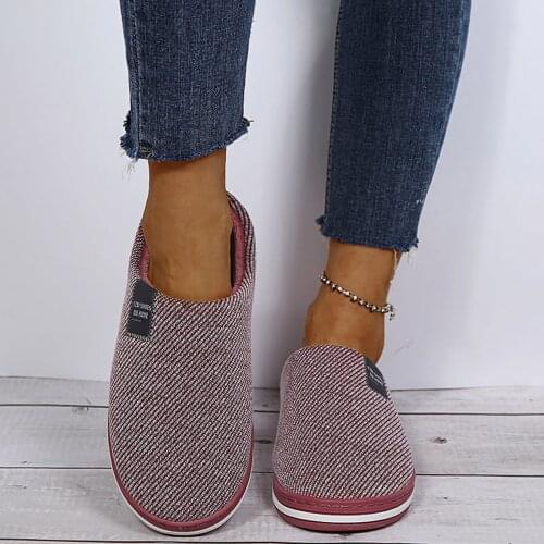 Cotton Slippers Womens Autumn And Winter Home Thick-soled Warm Plush Slippers High Quality Comfy Warm Shoes Fast Free Shipping
