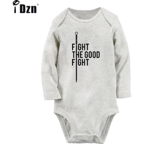 Be the Good Fight The Good Fight Universe Guitar Printed Newborn Baby Outfits Long Sleeve Jumpsuit 100% Cotton
