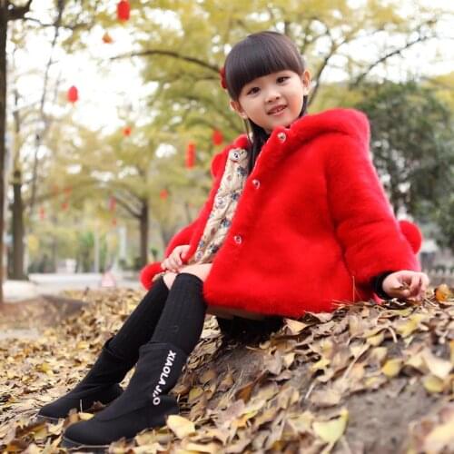 Childrens clothing autumn/winter New girl imitation fur jacket child thickened baby furry coat tide