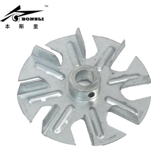 75mm diameter 10mm height 10mm shaft iron steel small fan impeller vane blade