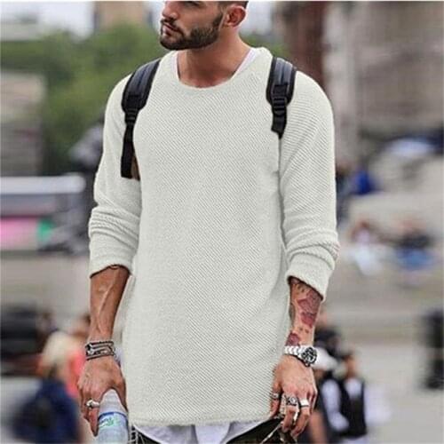 2020 Casual Mens Sweater O-Neck Solid Color Loose Fit Knittwear Autumn Winter Mens Sweaters Pullovers Pullover Bottoming Shirt