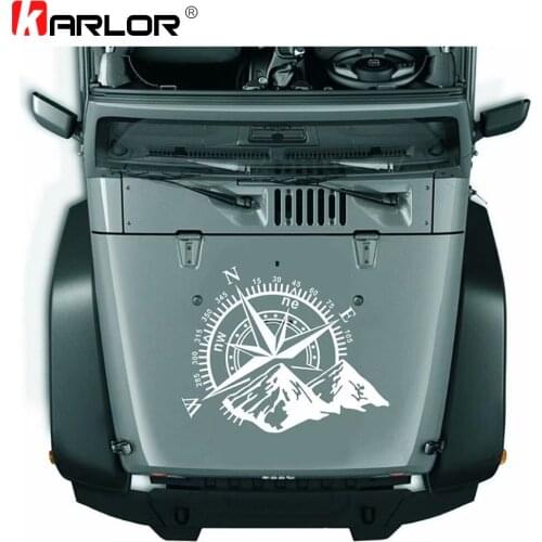 60x50cm Mountain Compasss Car Hood Body Stickers Decals Personality Waterproof For Decoration Trunk Pickup Auto Car Accessories