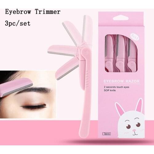 New 2021 Folding eyebrow repair knife stainless steel blade shaver shaver beauty tool eyebrow repairer