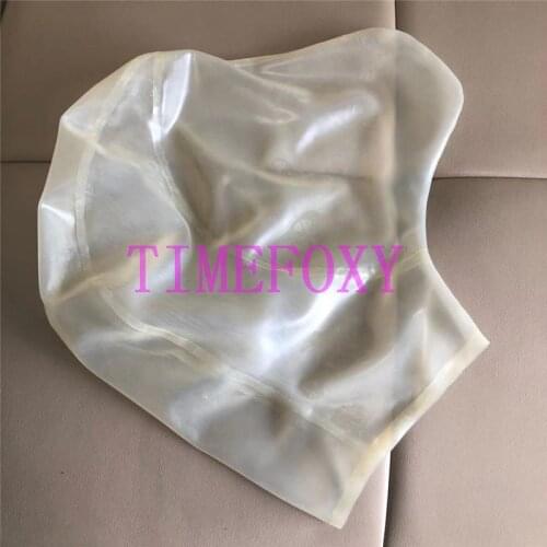 Newly latex hood exotic latex breath hole hoods mask lingerie uniform party NO back zipper