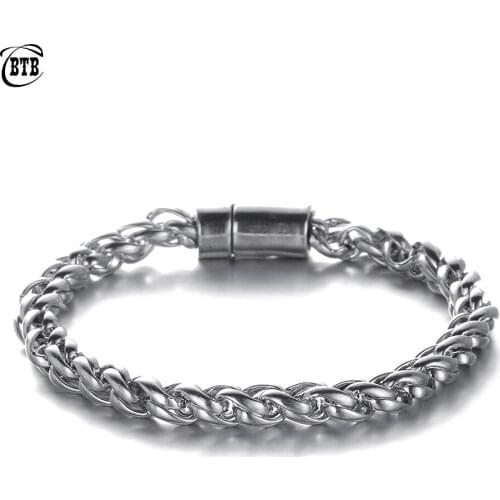 New Product, Silver Color Buddha Bracelets Link Byzantine Chain Bracelet for MENS Wristband Jewelry Fashion Good Quality