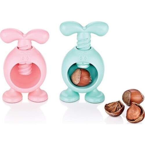 Plastic Nut Cracker. Hazelnut Crushing Apparatus. Rabbit Looking