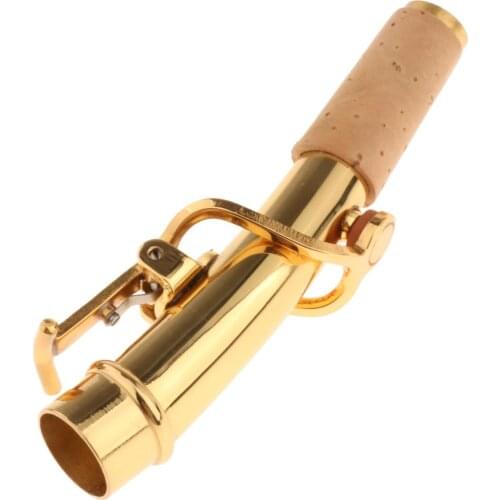 Gold Plated Brass Soprano Saxophone Bend Neck Sax Woodwind Instrument Parts