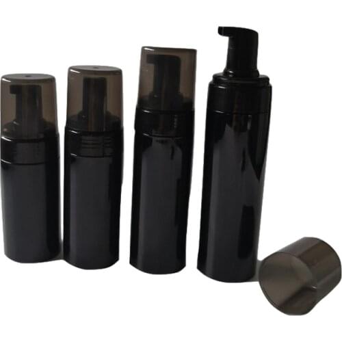 100ml 120m 150ml 200ml Empty Mousse Foam Bottle Black Liquid Soap Dispenser Pump Bottles Refillable Hand Soap Shampoo Castile