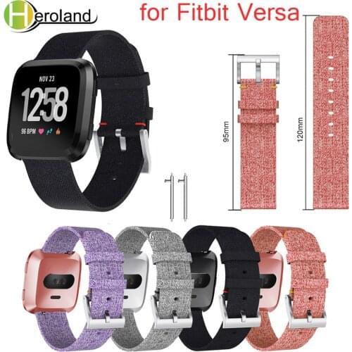 Smartwatch Band For Fitbit Versa/Versa Lite Wristband nylon Wrist Strap Smart Watch Band bracelet Denim Watchband Replacement