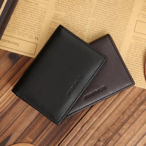 RFID Wallet Men Small Bifold Faux Leather Pocket Money ID Credit Card Holder LX9F