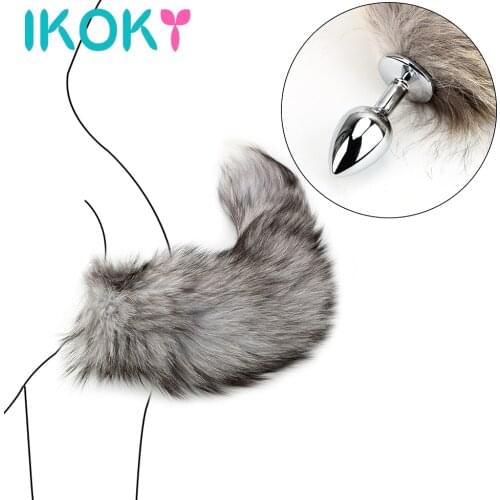 Sexy Fox Tail Anal Plug Metal Sex Toys For Women Men Couple Tool Adult Product Butt Dilator Bondage Game Set Erotic Machine Shop