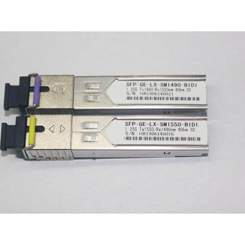 SFP-GE-LX-SM1490-BIDI/SFP-GE-LX-SM1550-BIDI 1.25G Tx1490/Rx1550NM 80KM SC H3C COMPATIBLE TRANSCEIVER