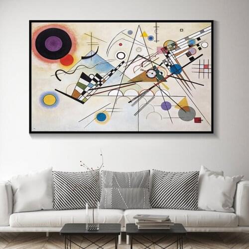 Modern Abstract Wall Art Paintings By Wassily Kandinsky Reproduction Canvas Pictures Posters and Print for Living Room Decor