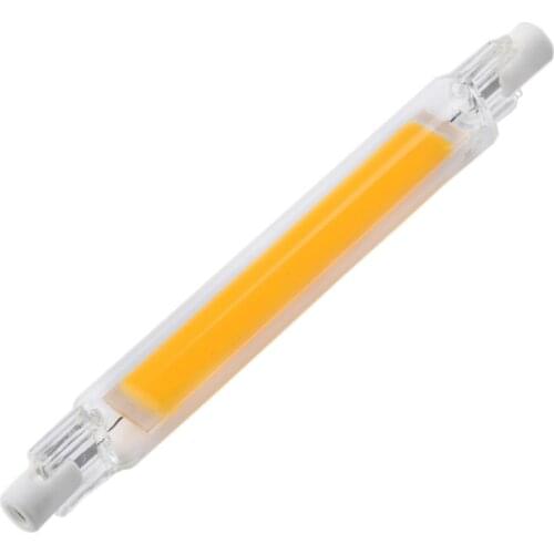 LED R7S 78mm 15W 20W R7S High Powerful Spotlight 118mm 30W 40W 50W 110V 220V COB Lamp Bulb Glass Tube Replace Halogen Lamp Light