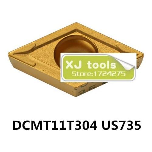 Free shipping 10pcs DCMT11T304 US735/DCMT11T308 US735 carbide inserts for SDJCR/SDACR ,Turning Blades for Stainless Steel