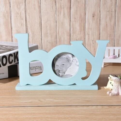 1PC BOY English Letters Ornaments Wood Wooden Letter Personality Wedding Party Decoration with Photo Frame NU 002