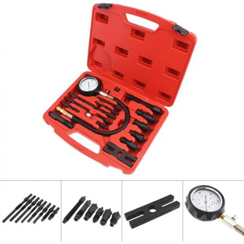 Universal 0~1000 PSI /0~70 Bar Portable Replaceable Diesel Engine Compression Diagnostic Pressure Tester Kit