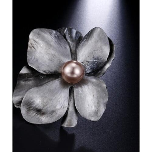 Vintage Original Large Pearl Flower Brooches For Women 2019 Classic Retro Original Brooch Pins Plant Jewelry Wholesale