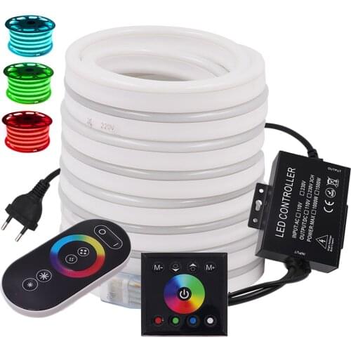 WIFI Bluetooth RGB Neon Light EU 220V Neon Sign Waterproof Home Outdoor Lighting 2835 5050 120Leds/M Flexible Neon Strip String