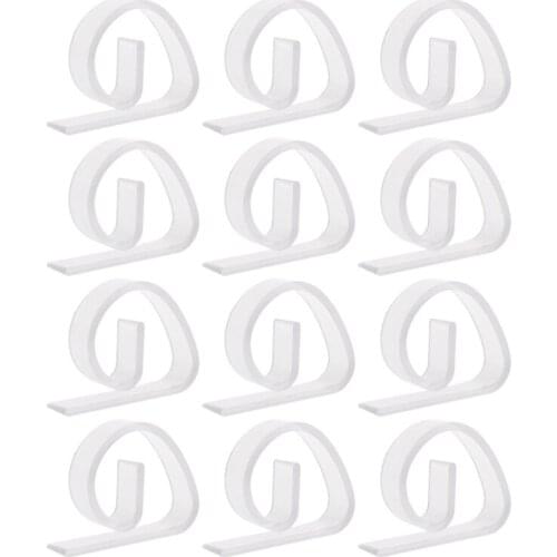 12Pcs Plastic Clear Tablecloth Table Cover Clips Holder Clamp Party Picnic Home 85DA