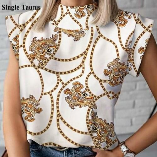 Lips Eyes Print Blouse Shirts for Women Short Sleeve Basic Casual Top 2020 Summer Streetwear Elegant Shirt Pullover Feminine