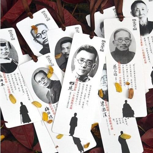 1pcs Mr. Bookmark 10/Set Teachers Day Creative Gifts Literature Republic Fan Retro Set