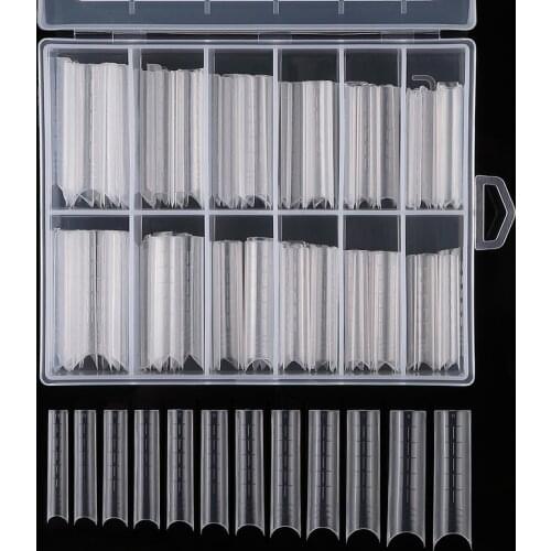 120pcs Ultra Long Quick Building Nail Mold Tips Finger Extension Nail Dual Forms Nail Art UV Extend UV Gel Nail Extension Tool