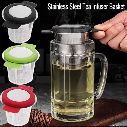 304 Metal Leak Tea Infuser Stainless Steel Loose Leaf Strainer Filter Herbal Kitchen Accessories Reusable Tea Infusers