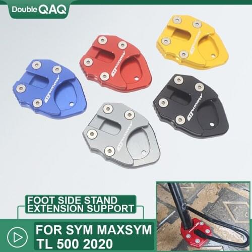 Motorcycle Accessories For SYM MAXSYM TL 500 2020 Kickstand Foot Side Stand Extension Pad Support Plate