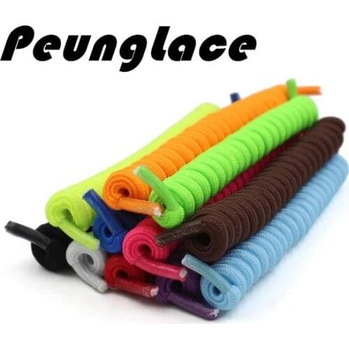 Quality PeungLace 1000 pairs/lot 11 Colors Kids Coil Shoelaces No Tie Curly Shoelaces