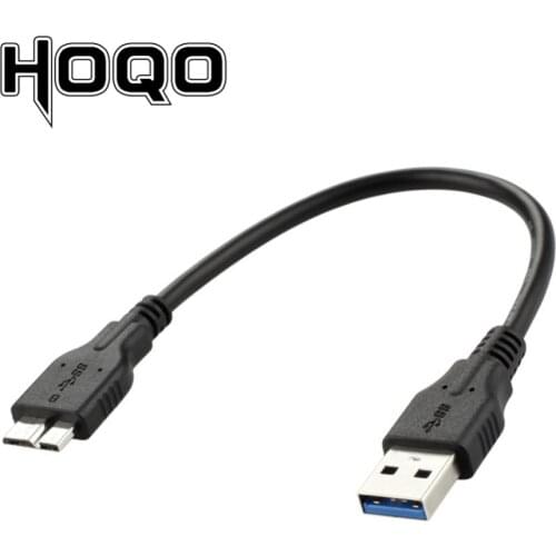 Short 20cm 1ft USB 3.0 Male A to USB 3.0 Micro B Cable USB-C to USB 3.0 Micro B Cord for External Hard Drive Disk HDD white bk