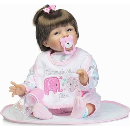 55cm lovely baby reborn doll toy best birthday gift for child, silicone reborn babies bebe girl reborn bonecas brinquedos