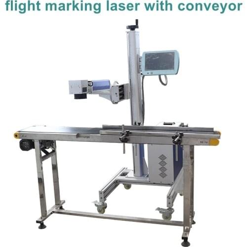 30W online flight transmit unit marker flying laser marking machine for mass production