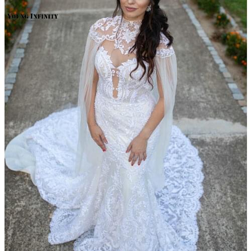 Hot Sale Mermaid Wedding Dresses 2021 Sleeveless Bridal Gown Backless Sweetheart Watteau Train Applique White Plus Size Bride