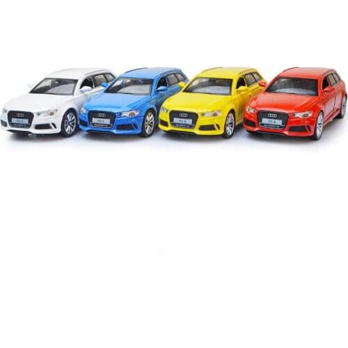 1:32 Scale Audi RS6 Quattro Diecast Alloy Metal Luxury Car Model Pull Back Car For Children Toys With Collection Free Shipping
