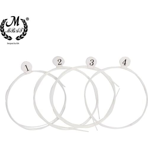 M MBAT Ukulele Strings 4Pcs/Set Nylon Soprano Hawaiian Guitar String Musical Instrument Replacement Part Stringed Accessories