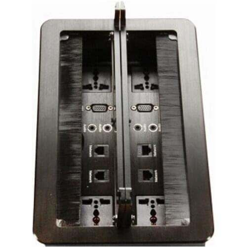 2019 Multifunctional Tabletop Wireless Power Outlet With Brush For Conference table cable cubby kinds of similar type