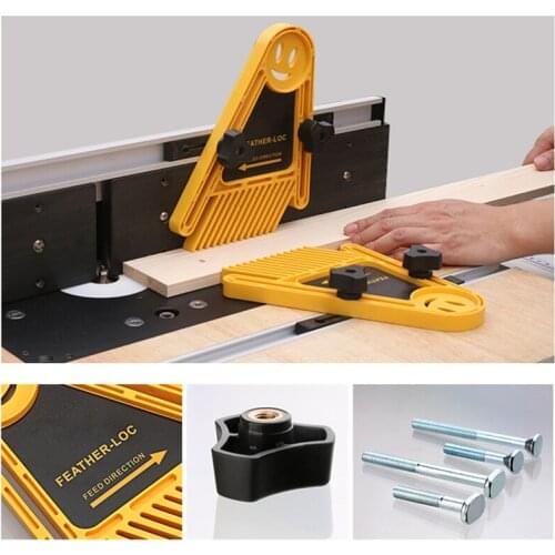 Multi-purpose Featherboard Safety Table Saw Push Block Kit Woodworking Engraving Machine Miter Gauge Slot DIY Tools