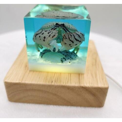 Pure handmade new resin dripping handicraft night lamp decoration ocean model automobile decoration gift