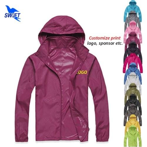 2020 NEW Couples Hooded Sunscreen Jacket Men Women Waterproof Hiking Coat Outdoor Sun Protective Sportswear Thin Tops Customize