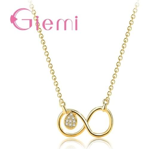New Fashion Cold Planted Pendant Necklace For Women Girl Top Quality Christmas Present 8 Shape Wedding Engagement Gifts