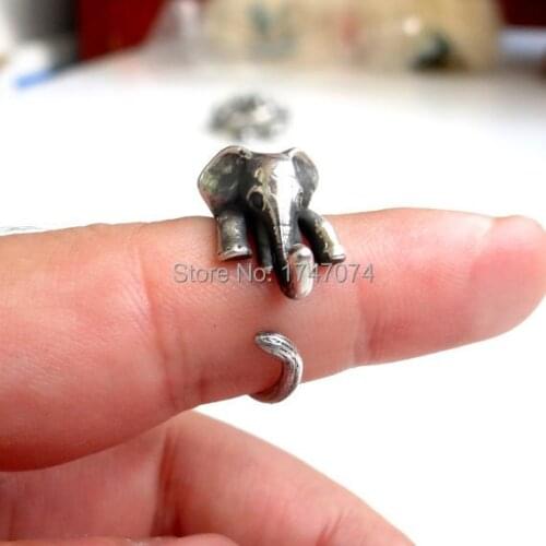 New Trendy Elephant Rings Antique Silver/Bronze/Gold Color African