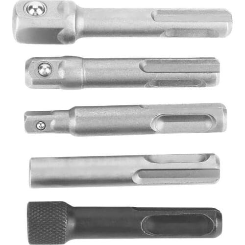 5PCS Socket Adapter SDS Plus Driver Sockets Hexagonal Extension Driver Adapter Five Sizes For Electric Tool Accessories