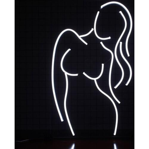 Sexy Neon Sign Custom Led Girl Human Body Visual Art Bar Club Flexible Lighting White For Wall Wedding Party Room Lights Decor