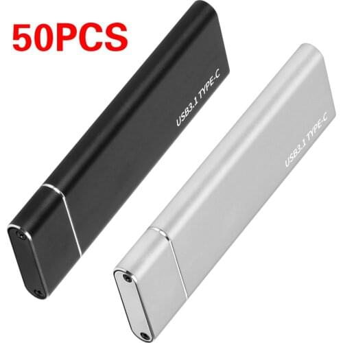 Drop Ship 50pcs USB 3.1 to M.2 for NGFF SSD Hard Disk Box Adapter Card HDD Case w Type-C Cable for 2230/2242/2260/2280 m2 SATA