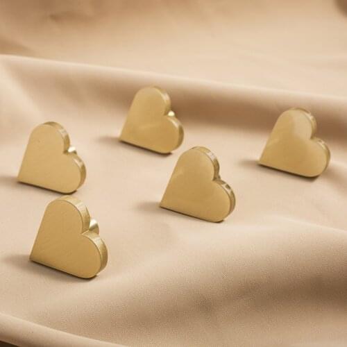 Love Heart Shape Handles for Furniture Brass Door Handle Cabinet Knobs Drawer Pulls and Handles Modern Home Decor Hardware